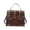 Bolso Ins de Chica de Corea del Sur Bolso de Mujer 2024 Nuevo Otoño Vintage Mochila a Cuadros Nicho Texturizado para Viajero Bolso Cruzado