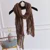 Estilo Celebridad de Internet Mismo Estilo Versátil Plisado Degradado Primavera y Otoño Algodón y Lino Bufanda Bufanda Artística para Mujer Otoño e Invierno Chal Estilo Coreano Bufanda