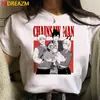 Anime Japonés Huevo Historia Motosierra Dibujos Animados Camiseta de Cuello Redondo Manga Corta