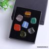 Conjunto Cubo de Cristal Mais Vendido Transfronteiriço, Pedras Coloridas, Caixa de Presente Irregular, Polimento de Pedra Bruta, Atacado Gemas de Cristal Coloridas