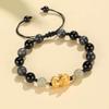 Prata 999 Pixiu Jade Hetian Ágata Preta Contas Pulseira de Casal Estilo Nacional Feminino Novo Estilo Chinês Pulseira de Ágata Branca Pulseira