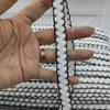 Estilo Chanel encaje borde dorado y plateado tejido de lana accesorios diy tejido a mano escote puño cárdigan tira decorativa
