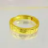 Vietnam baño de oro de arena oro real moda simple amor pareja anillo par ajustable comercio electrónico en vivo fábrica venta al por mayor