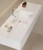 Estilo Hotel de Luxo Leve Cerâmica de Pedra Sinterizada Bacia Integrada Contínua Gabinete de Banheiro Combinação Vaso Sanitário Lavatório Conjunto de Pia