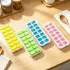 Bandeja de Gelo de 14 Compartimentos Molde de Cubos de Gelo Quadrado com Tampa Bandeja de Gelo de Silicone Fundo Macio Fácil de Desenformar Caixa de Gelo Caixa de Cubos de Gelo Caseiros