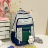 Mochila con Colores Contrastantes, Alto Valor Estético, Mochila Creativa y de Moda para Computadora para Estudiantes de Secundaria, Bolsa de Gran Capacidad para Viajes de Ocio