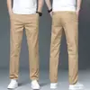 Pantalones Casuales Color Verde Militar Nuevos Otoño 2026 para Hombre, Rectos Holgados Elásticos con Cintura Elástica, Pantalones de Vestir para Hombres de Mediana Edad