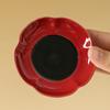 Posavasos de Cerámica Roja de la Ciudad Prohibida Mantel para Mesa de Té del Hogar Posavasos Estilo Retro Soporte para Taza Accesorios para Ceremonia de Té Kung Fu Mantel Aislante Anti-quemaduras