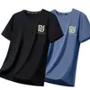 Fabricante Original Verão Gelo Masculino Camiseta de Seda Masculina Gola Redonda Tamanho Grande Respirável Manga Curta Secagem Rápida Roupa Masculina Fina de Manga Curta