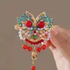 Grampo de Cabelo Borboleta Azul Queimado Estilo Antigo, Novo Acessório de Cabelo com Borla Estilo Chinês Hanfu, Grampo de Cabelo Cheongsam Estilo Nacional, Acessórios Femininos Atacado