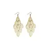 Pendientes de Gancho con Borla de Hoja Hueca Estilo Metal Europeo y Americano, Pendientes Llamativos Modernos y Únicos con un Diseño Audaz, Accesorios de Oreja de Nicho