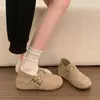 Pantuflas de media caña versátiles sin cordones de suela gruesa todo incluido para mujer, zapatos de moda estilo Birkenstock de dos vías nuevos para otoño 2026 para mujer