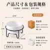 Venta Directa de Fábrica Tazón de Cerámica para Gatos, Tazón para Beber con Rayas Verticales, Tazón de Cerámica para Gatos con Soporte Alto de Hierro, Tazón Antivuelco para Gatos