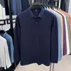 Camisa Polo de Algodón Puro de Manga Larga, Camiseta de Nuevo Estilo con Cuello de Solapa para Hombre, Capa Base Transpirable Casual para Hombre, Ropa de Algodón Puro para Hombre con Cuello de Solapa, Mayoreo