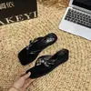 Chanclas de cuña elegantes y únicas para mujer, Sandalias de playa de verano, Calzado para exteriores