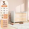 Armário de Armazenamento de Aço Prateleira de Armazenamento Doméstico Estante de Livros para Quarto Armário de Armazenamento Multi-Camadas de Piso para Varanda com Porta Armário de Armazenamento para Sala de Estar