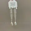 Pendientes de Hueso de Pescado Exagerados de Nuevo Estilo Transfronterizos Largos Moda Nicho Dulce Fresco Diseño Creativo Pendientes Colgantes de Perla