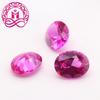 Atacado de fábrica anel oval em forma de ovo corindo rosa #3 2*3-10*14mm ovo de pombo rubi sintético