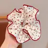 Ligas para el Cabello Retro Rojas Estilo Hong Kong para Niñas, Bandas para Moños que No Dañan el Cabello, Ligas Elásticas para el Cabello