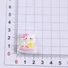 Funda para Teléfono de Gel de Crema DIY Gato de Dibujos Animados para Jardín de Infancia, Pasador, Hebilla de Zapato, Accesorios de Resina