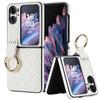 Funda para teléfono OPPOFindN2Flip, funda protectora de cuero con anillo romboidal para Zflip5, funda resistente a caídas para Zflip3