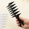 Pente Retrô de Cabeça de Óleo Transfronteiriço Pente de Alisamento Dupla Face para Homens Pente de Dentes Largos Pente para Cabeça de Óleo Pente de Cabeleireiro de Dentes Grandes Pente com Textura