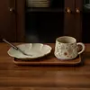 Vajilla de Alto Valor Taza y Platillo Individuales Platos de Cerámica para el Hogar Platos para el Té de la Tarde Tazas con Acabado de Lujo