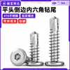 Tornillos autorroscantes de acero inoxidable 410 con cabeza plana avellanada hexagonal y cabeza redonda plana avellanada m5