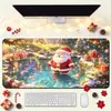 Mouse Pad Cartoon Atmosfera de Natal Couro PU Absorvente de Água Resistente à Sujeira Mouse Teclado Pad Antiderrapante Fácil de Limpar Tapete de Mesa