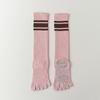 Calcetines de Compresión para Pantorrilla Pilates de Cinco Dedos para Mujer Calcetines de Algodón a Rayas Calcetines de Yoga Antideslizantes Calcetines Deportivos para Correr de Dedos Separados
