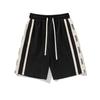 Moda Verão Estilo Americano Marca de Moda Shorts de Camurça Masculino Largos Costura em Cor Contrastante Calças Casuais Versátil Esportiva Calças de Cinco Pontos