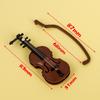 Miniatura Mundo Pegamento Crema Colgante Llavero Accesorios DIY Modelo Instrumento Musical Violín