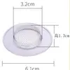 Filtro de fregadero de acero inoxidable con borde de 7,5 cm, colador de fregadero, fregadero, fregadero, bañera, red anti-atascos para cabello, puerto de desagüe, rejilla para residuos
