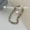 Pulsera tejida de cuentas redondas de color dopamina, diseño de nicho de personalidad coreana, plata de ley S925 de alta gama, artesanía pesada, única