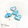 Cadena para teléfono móvil hecha a mano con cuentas de amor, color acrílico, chapado en halo teñido, para colgar en el coche, pulsera y collar