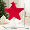 Estrela de topo de árvore de tecido transfronteiriça ponta de árvore de Natal decoração pentagrama arranjo de cena de Natal adereço