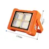 Iluminação Solar Portátil para Exterior Transfronteiriça Estilo Camping Barraca Carregamento Multifuncional USB Holofote de Emergência Luz Forte
