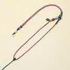 Cordón de Colgante de Loto de una Cara con Colgante de Jade y Oro, Cordón de Collar Tejido a Mano de Jade Fresco para Hombres y Mujeres, Venta al por Mayor
