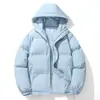 Jaqueta de Algodão com Penas Nova de Inverno Masculina, Casaco de Algodão Plus Size Solto Estilo Hong Kong, Jaqueta Puffer Juvenil com Capuz