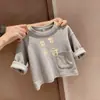 Top de manga larga para niños, estilo nuevo de primavera y otoño, festivo, con texto, cuello redondo, atuendo de Año Nuevo, para niños, niñas, bebés, suéter holgado