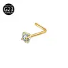 Ventas Directas de Fábrica Titanio F136 Aleación G23 Barra Recta Barra Curva Joyería para Piercing Incrustada con Circonita Tachuela para Nariz Tachuela para Oreja