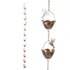 Cadena de Lluvia para Jardín Exterior con Colibríes, Cadena Guía de Agua para Patio, Cadena de Drenaje para Aleros, Cadena de Lluvia para Villa, Decoración de Canalón, Cadena de Bajante