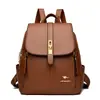 Mochila feminina transfronteiriça 2026 nova versão coreana simples e estilosa mochila feminina para o dia a dia versátil de grande capacidade bolsa casual