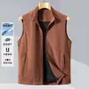 Chaleco Simple de Lujo Ligero para Hombre Leishibert Primavera/Verano Nailon Elástico Seda de Leche Transpirable Chaleco Chaqueta para Hombre