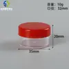 Frasco de Crema de 20g Caja de Empaque para Cosméticos para Mascotas Botella de Empaque de Boca Ancha Contenedor de Crema de Pared Gruesa Botella para Crema de Ojos Caja para Pomada de 10g