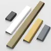 Puxador de Porta de Roupeiro Estendido de Altura Total Preto e Dourado Invisível, Puxador de Porta Moderno Minimalista de High-End com Vedação de Borda de Armário