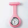 Reloj de Enfermera para Mujer Impermeable Reloj Colgante con Pin Simple Reloj de Bolsillo de Silicona Estudiante Prueba de Batería Reloj de Bolsillo para el Pecho de Doctor