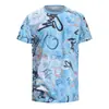 AliExpress Venda Quente Nova Estampa Digital 3D Animal Estampa de Raposa Camiseta Casual Esportiva de Manga Curta Masculina