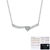 Collar Colgante Original de Diseño Tonglin en Plata de Ley S925 para Mujer, Lujo Ligero y de Alta Gama, Collar de Plata de Ley con Moissanita en Forma de Corazón