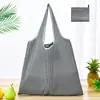 Bolsa de compras plegable de gran capacidad, bolso de mano portátil para supermercado, impresión de logotipo, bolsa de almacenamiento 190T, directo de fábrica